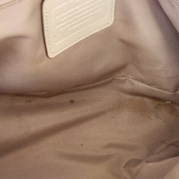 Coach Dome Colorblock Tan Leather Satchel Handbag Purse - Picture 12 of 13